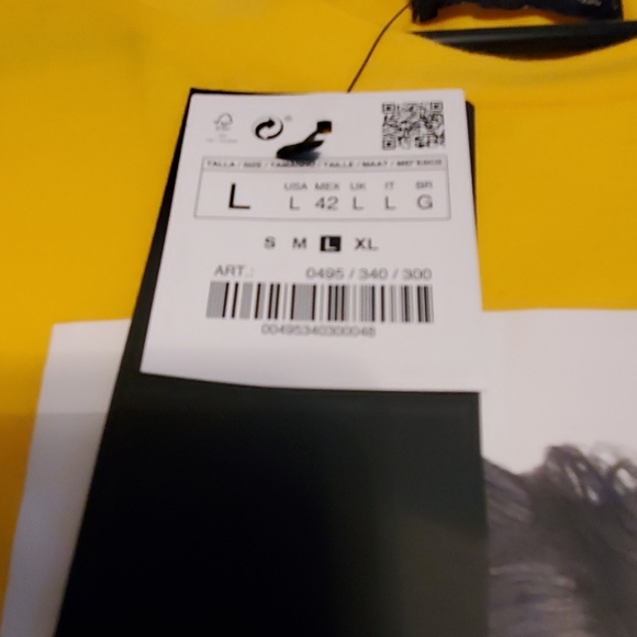 ZARA Men's Tee Shirt size large tall - Picture 3 of 6